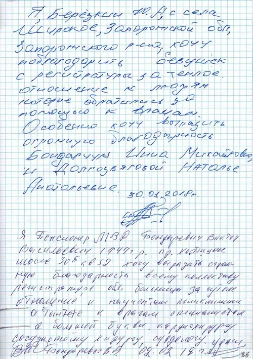 Отзывы о работе регистратуры и врачей консультативной поликлиники 2