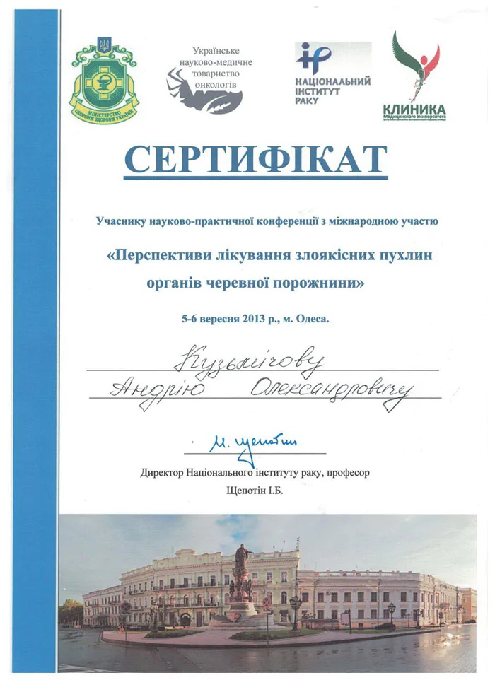 Кузьмічов Андрій Олександрович cертифікат 36
