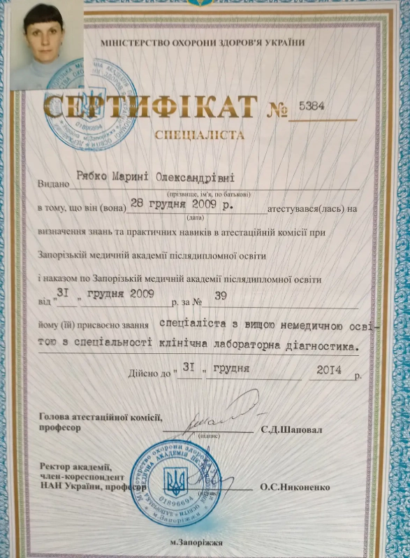 Диплом Рябко Марина
