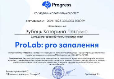 Зубець сертифікат